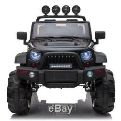 12V Kids Ride On Electric Car SUV MP3 with Remote Control LED Light Storage Basket