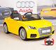 12v Kids Ride On Electric Power Wheels Car Audi Tt With Rc Remote Control Yellow