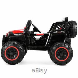 12V Kids Ride On Racing Off Road Truck Car Remote Control withLED Light MP3 Red
