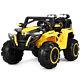 12v Kids Ride On Racing Off Road Truck Car Remote Control Withled Light Mp3 Yellow