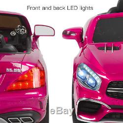 12V Kids Ride On Toy Car Licensed Mercedes-Benz RC Remote Control Radio&MP3 Pink