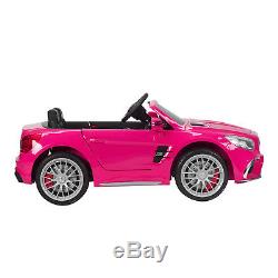 12V Kids Ride On Toy Car Licensed Mercedes-Benz RC Remote Control Radio&MP3 Pink
