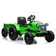 12v Kids Ride On Tractor Car Farm Truck With Trailer 2 In 1 Remote Control Green