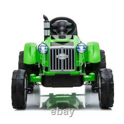 12V Kids Ride On Tractor Car Farm Truck with Trailer 2 In 1 Remote Control GREEN
