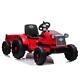 12v Kids Ride On Tractor Car Toys Battery Light Music Trailer With Remote Control