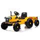 12v Kids Ride On Tractor Car Toys Light Music Trailer 3 Speeds Remote Control