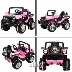 12V Kids Ride On Truck Car Electric Toy SUV Style with Remote Control LED MP3 Pink