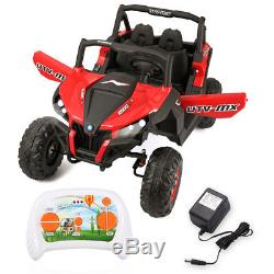 12V Kids Ride On Truck Car RC Remote Control withLED Lights MP3 Christmas Gift Red