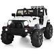 12v Kids Ride On Truck Car With Remote Control Mp3 Music Led Lights White