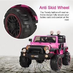 12V Kids Ride on Car Electric Battery Power Wheel withRemote Control 4 Speeds Pink
