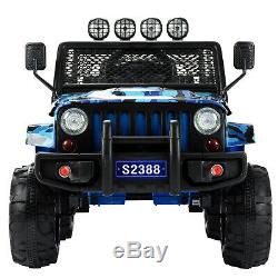 12V Kids Ride on Car Electric Battery Toys Suspension With Remote Control Blue