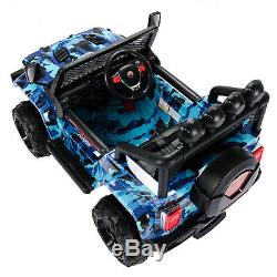 12V Kids Ride on Car Electric Battery Toys Suspension With Remote Control Blue