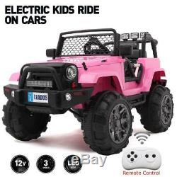 12V Kids Ride on Car Electric Toys Music Seat Belt Safe Remote Control PINK