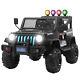 12v Kids Ride On Car Jeep Wrangler Toys Electric Battery With Remote Control Black