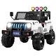 12v Kids Ride On Car Jeep Wrangler Toys Electric Battery With Remote Control White