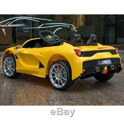 12V Kids Ride on Car Toy Electric Battery WithMP3 Play 3 Speed Yellow