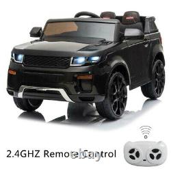 12V Kids Ride on Car Toys Battery Powerful Wheels Music LED Remote Control Black