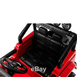 12V Kids Ride on Car Toys Electric Battery Light Suspension 3 Speed With RC Red