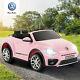 12v Kids Ride On Cars Beetle Electric Double-drive With Remote Control Mp3 Pink