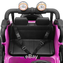 12V Kids Ride on Cars Electric Battery Power Remote Control 2 Speed Jeep Pink