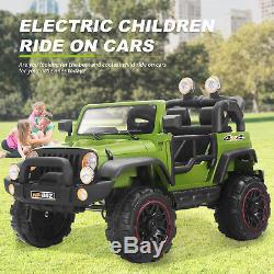12V Kids Ride on Cars Electric Battery Power Wheels Remote Control 2 Speed Green