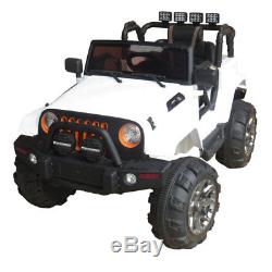 12V Kids Ride on Cars Electric Battery Power Wheels Remote Control 3 Speed White