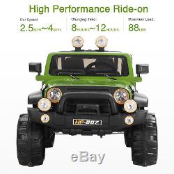12V Kids Ride on Cars Electric Battery Power Wheels Remote Control 4 Speed Green