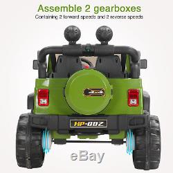 12V Kids Ride on Cars Electric Battery Power Wheels Remote Control 4 Speed Green