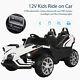 12v Kids Ride On Cars Electric Battery Remote Control Light Truck Music White