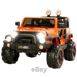 12V Kids Ride on Cars Electric Power Wheels with Remote Control 2 Speed Orange