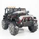 12v Kids Ride On Jeep Truck Car Rc Remote Control Lights Mp3 Aux And Music Black