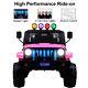 12v Kids Ride On Toy Car Jeep Wrangler Electric Battery With Remote Control Pink