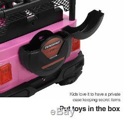 12V Kids Ride on Toy Car Jeep Wrangler Electric Battery with Remote Control Pink