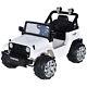 12v Kids Ride On Truck Jeep Car Rc Remote Control With Led Lights Music Mp3 White