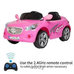 12V Kids SUV Ride-On Car Toys Electric Lights, Music, Remote Control, Pink