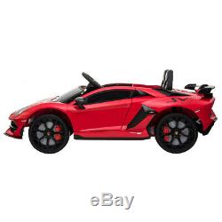 12V Lamborghini Aventador SV J Kids Electric Ride on Car withMP3, AUX, LED Red