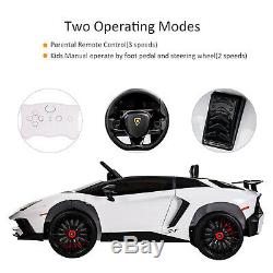 12V Lamborghini Kids Ride on Car Children's Electric Toy Battery Power MP3 White
