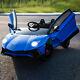 12v Lamborghini Kids Ride On Car Children's Electric Toys Battery Power Mp3 Blue