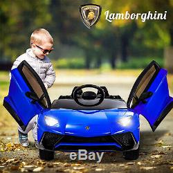 12V Lamborghini Kids Ride on Car Children's Electric Toys Battery Power MP3 Blue