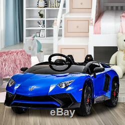 12V Lamborghini Kids Ride on Car Children's Electric Toys Battery Power MP3 Blue
