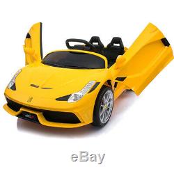 12V Lamborghini Kids Ride on Car Childrens Electric Toy Battery Power MP3 Yellow