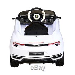 12V Lamborghini Urus Electric Kids Ride On Toy Car Battery Power RC Remote White