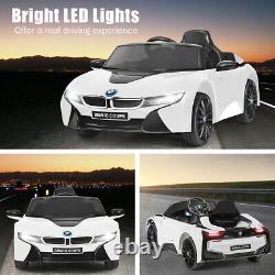 12V Licensed BMW I8 Kids Ride On Car with 2.4G Remote Control MP3 LED Lights White