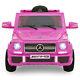 12v Licensed Pink Mercedes-benz G65 Suv Ride On Parent Control Speakers Aux Jack