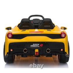 12V Luxury Kids Ride on Super Sports Car Electric Battery Remote Control Yellow
