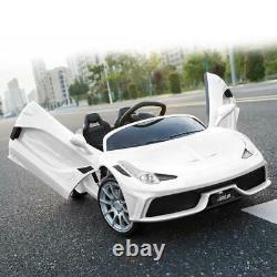 12V Luxury Kids Ride on Super Sports Car Toy Battery Power Remote Control White
