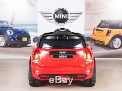 12V MINI Cooper Kids Electric Ride On Car with MP3 and RC Remote Control Red