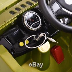 12V MP3 Battery Power Wheels Jeep Car Truck Remote Kids Ride With LED Lights Green