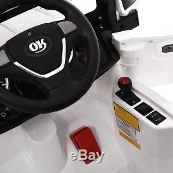 12V MP3 Battery Power Wheels Jeep Car Truck Remote Kids Ride With LED Lights White