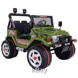 12V MP3 Kids Raptor Jeep Wrangler Truck RC Ride On Car with Double Motor & Battery